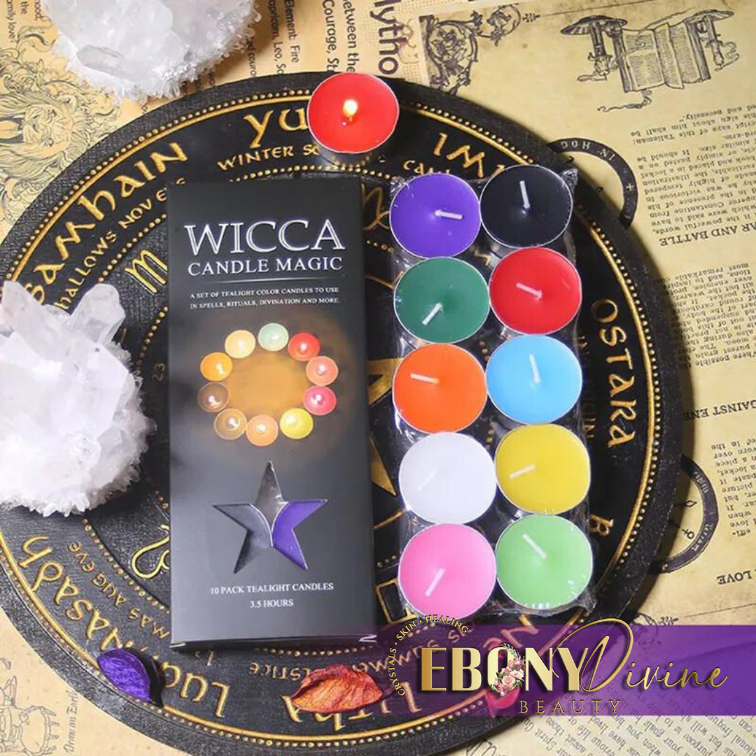 Candle Magick: Soy Wax Tea light Candle Set for Spell & Manifestation Rituals (10pc)