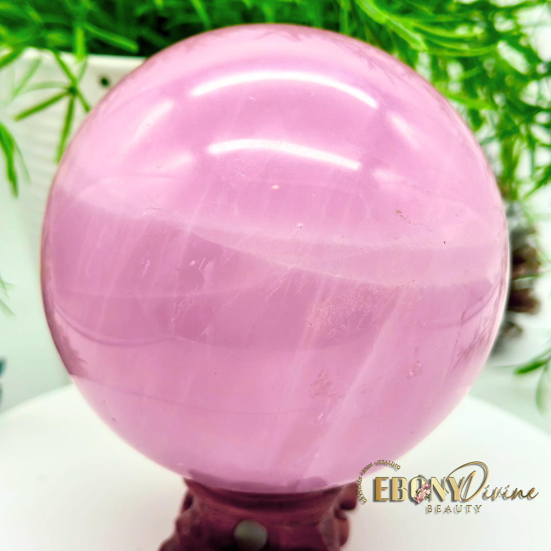 XXL Rose Quartz Crystal Sphere for Love, Recovery, and Self-Love