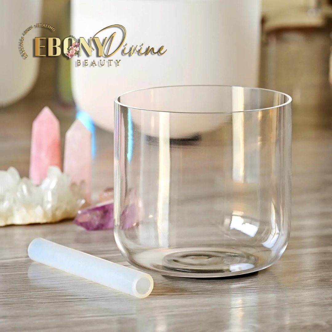 Alchemy Clear Crystal Singing Bowl | Ebony Divine Beauty