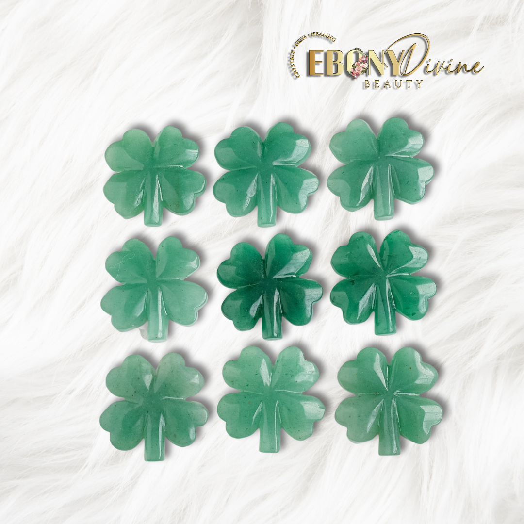 Green Aventurine Four Leaf Clover | Ebony Divine Beauty