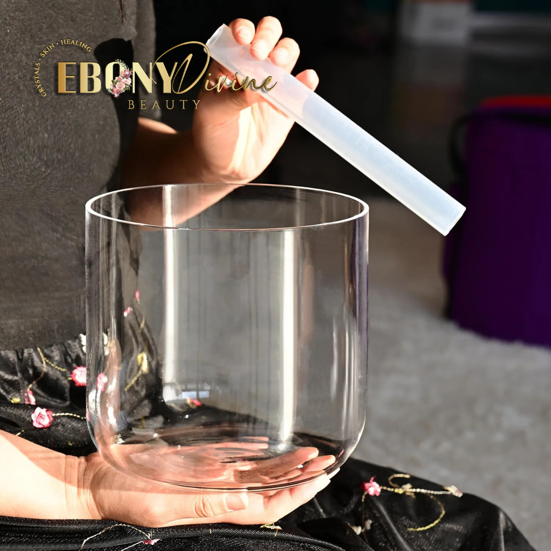 Alchemy Clear Crystal Singing Bowl | Ebony Divine Beauty