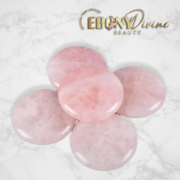 Large Rose Quartz Chakra Palm Stone: Healing SPA and Reiki Crystal for Beauty & Health