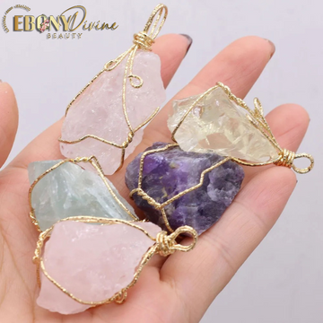 Large Natural Gemstone Pendant for Necklaces or DIY Accessories