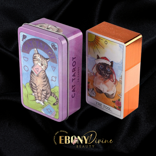 Cat Tarot Gilded Edge Cards | Ebony Divine Beauty
