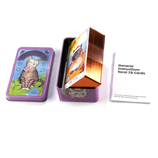 Cat Tarot Gilded Edge Cards | Ebony Divine Beauty