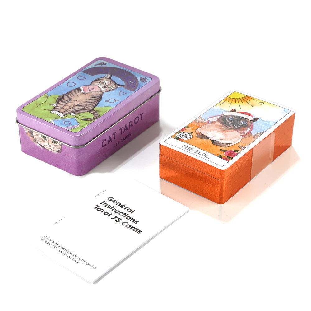 Cat Tarot Gilded Edge Cards | Ebony Divine Beauty