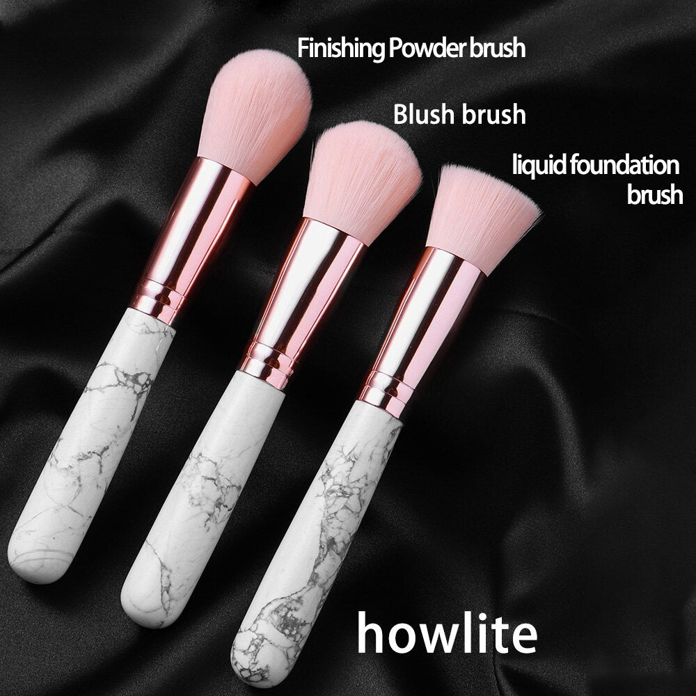 Crystal Cosmetic Brush Set | Cosmetic Brush Set | Ebony Divine Beauty