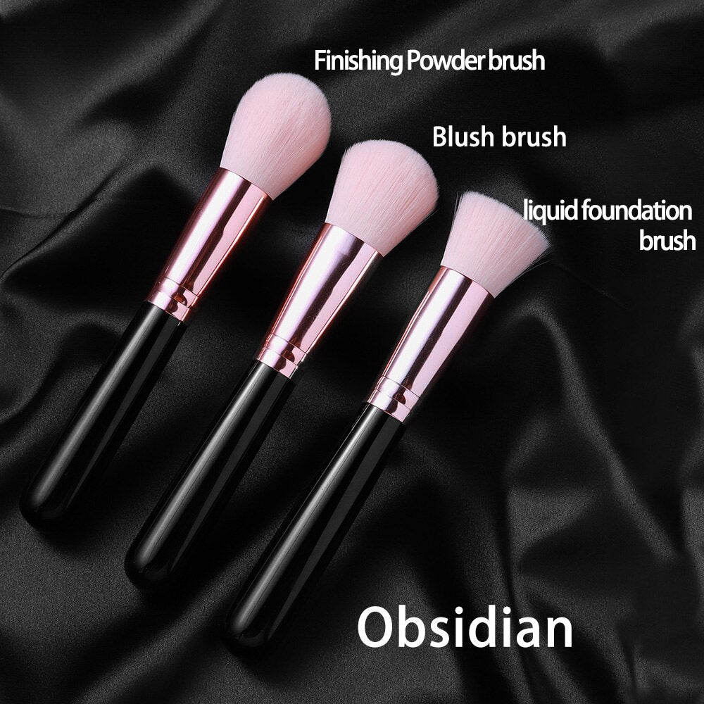 Crystal Cosmetic Brush Set | Cosmetic Brush Set | Ebony Divine Beauty