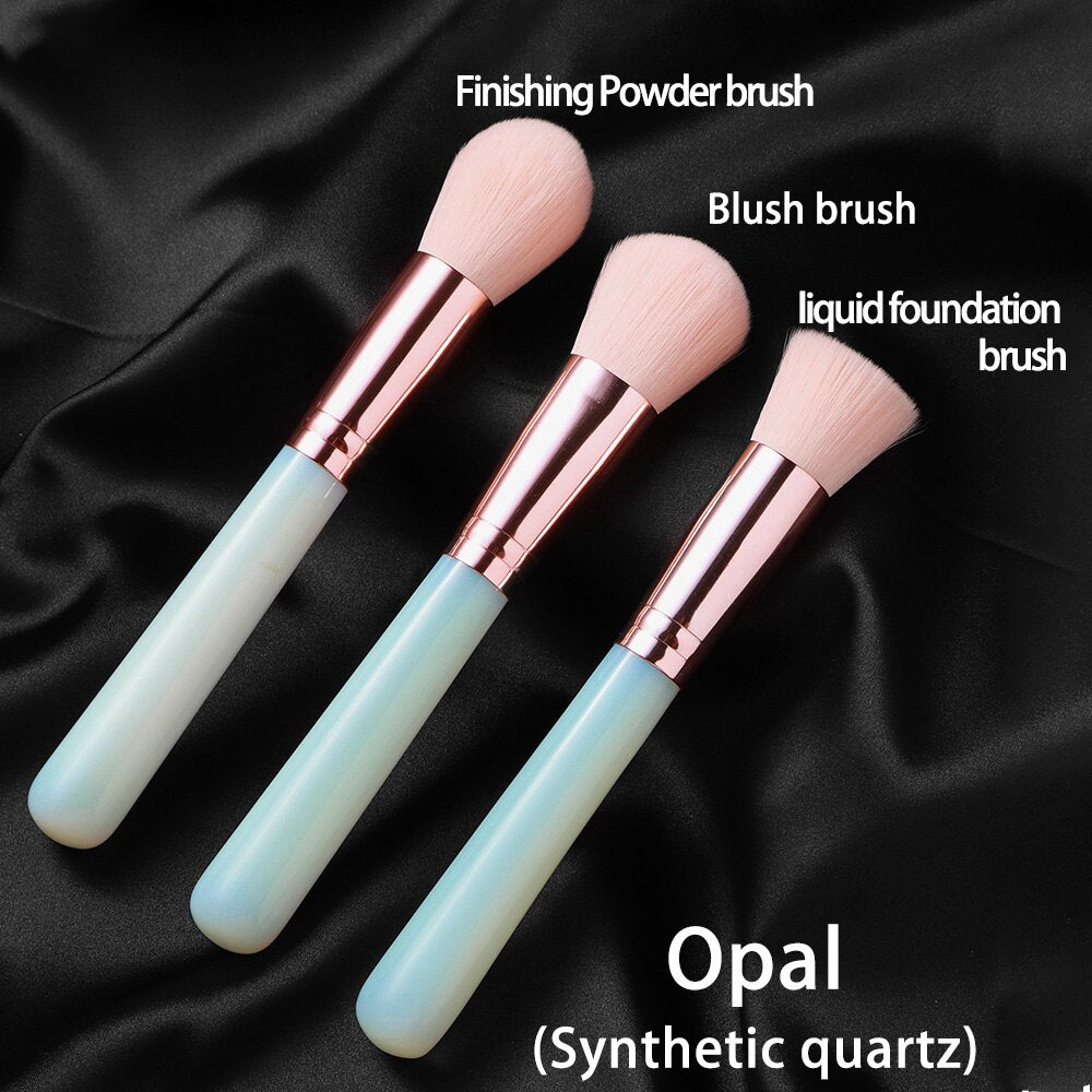 Crystal Cosmetic Brush Set | Cosmetic Brush Set | Ebony Divine Beauty