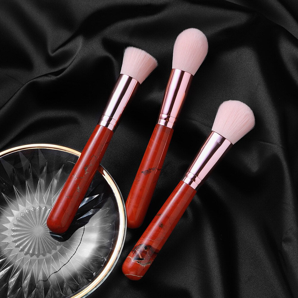 Jasper Crystal Makeup Brush Set | Ebony Divine Beauty