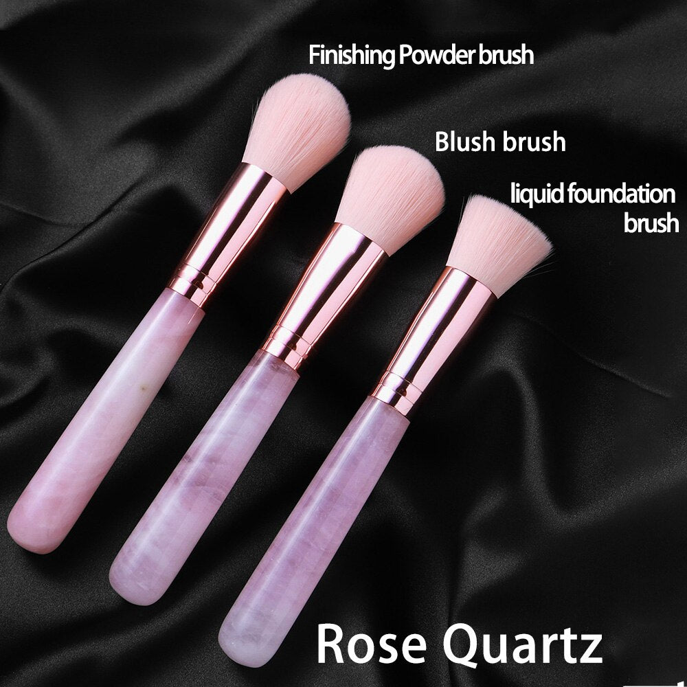 Crystal Cosmetic Brush Set | Cosmetic Brush Set | Ebony Divine Beauty