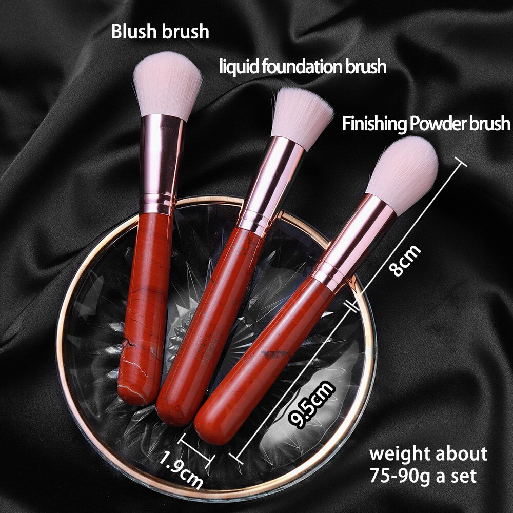 Crystal Cosmetic Brush Set | Cosmetic Brush Set | Ebony Divine Beauty