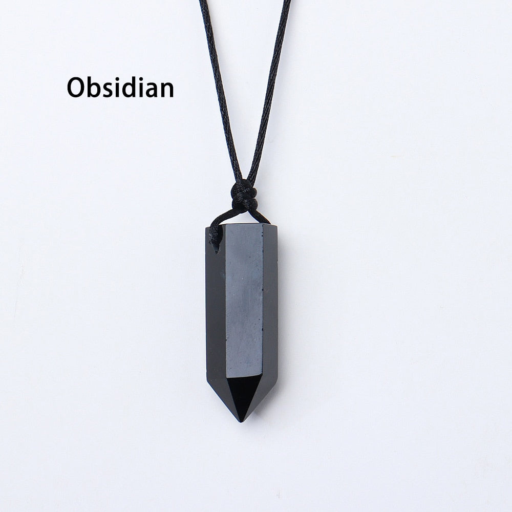 Crystal Column Necklace | Crystal Necklace | Ebony Divine Beauty