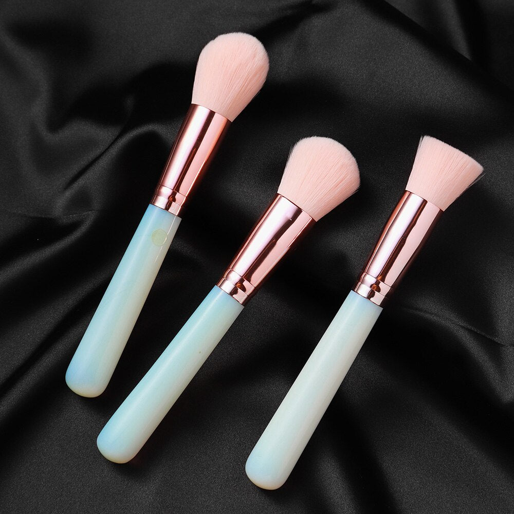 Opal Crystal Makeup Brushes set | Ebony Divine Beauty