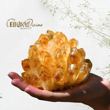 Natural Raw Citrine Quartz Crystal Cluster