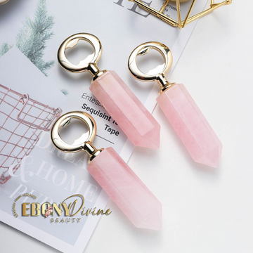 Natural Crystal Rose Quartz Bar Bottle Opener: Unique Bar Utensil & Creative Gift