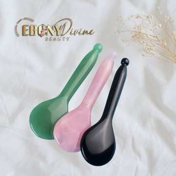 Round Spoon-Shaped Anti-Aging Gua Sha Tool - Face, Head, Neck, & Eye Massage Wand