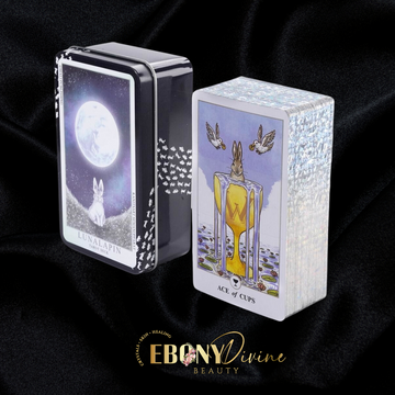 Premium Collectors Edition: Lunalapin Rabbit Gilded Edge Tarot Cards in Metal Box