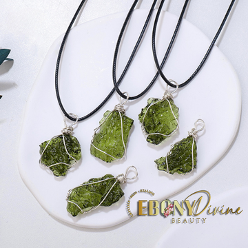 Rare Powerful Czech Moldavite Pendant: A Powerful Metaphysical Energy Gemstone Necklace