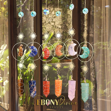 Handmade Crystal Dream Moon Wind Chime: Radiant Energy and Tranquil Melodies