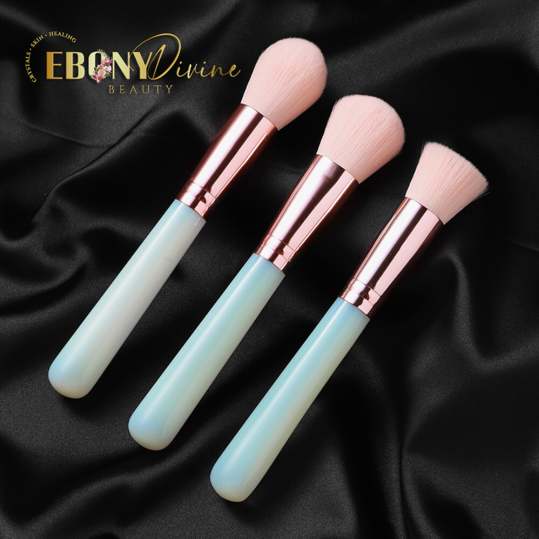 Opal Crystal Makeup Brushes set | Ebony Divine Beauty