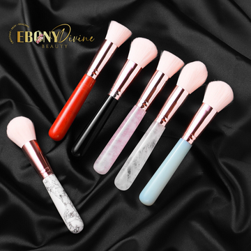 Crystal Cosmetic Brush Set | Cosmetic Brush Set | Ebony Divine Beauty