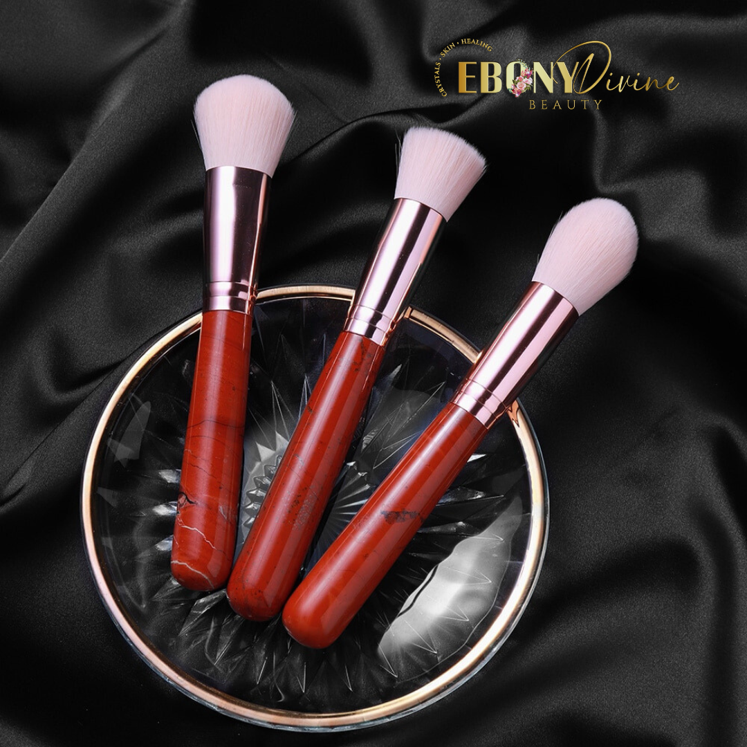 Jasper Crystal Makeup Brush Set | Ebony Divine Beauty