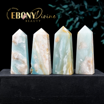 Natural Amazonite Crystal Point Wand: Reiki Energy Gemstone