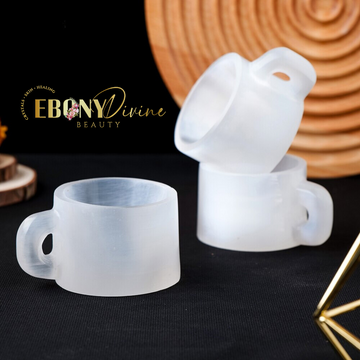 White Selenite Crystal Energy Mug