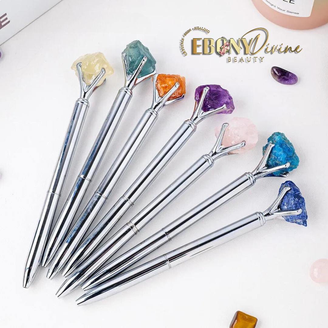 Large Natural Crystal Ballpoint Pen: A Powerful Tool for Manifestation & Writing Rituals