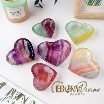 Rainbow Fluorite Heart-shaped Bowl: Transformative Energy for Your Well-being