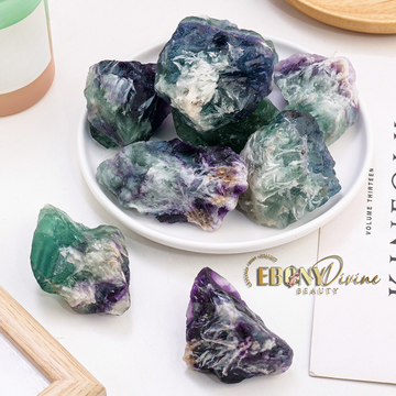 Natural Feather Fluorite Crystal Raw Stone: Spiritual Growth & Protection Gemstone Ornament