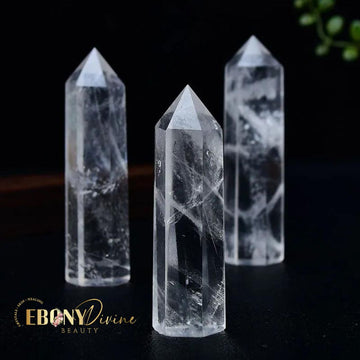 Natural Clear Quartz Crystal Obelisk - Hexagonal Healing Stone