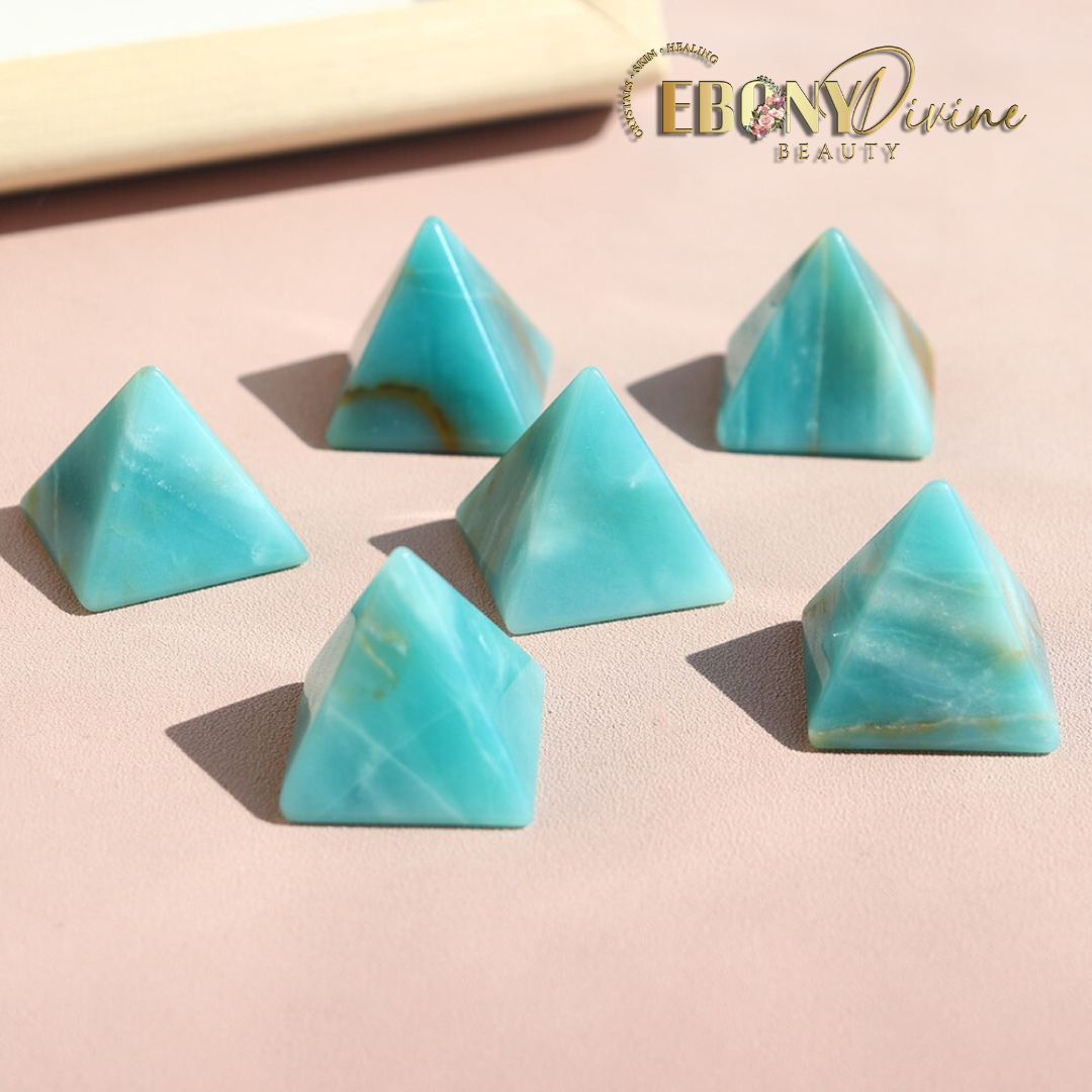 Natural Amazonite Crystal Mini Pyramid