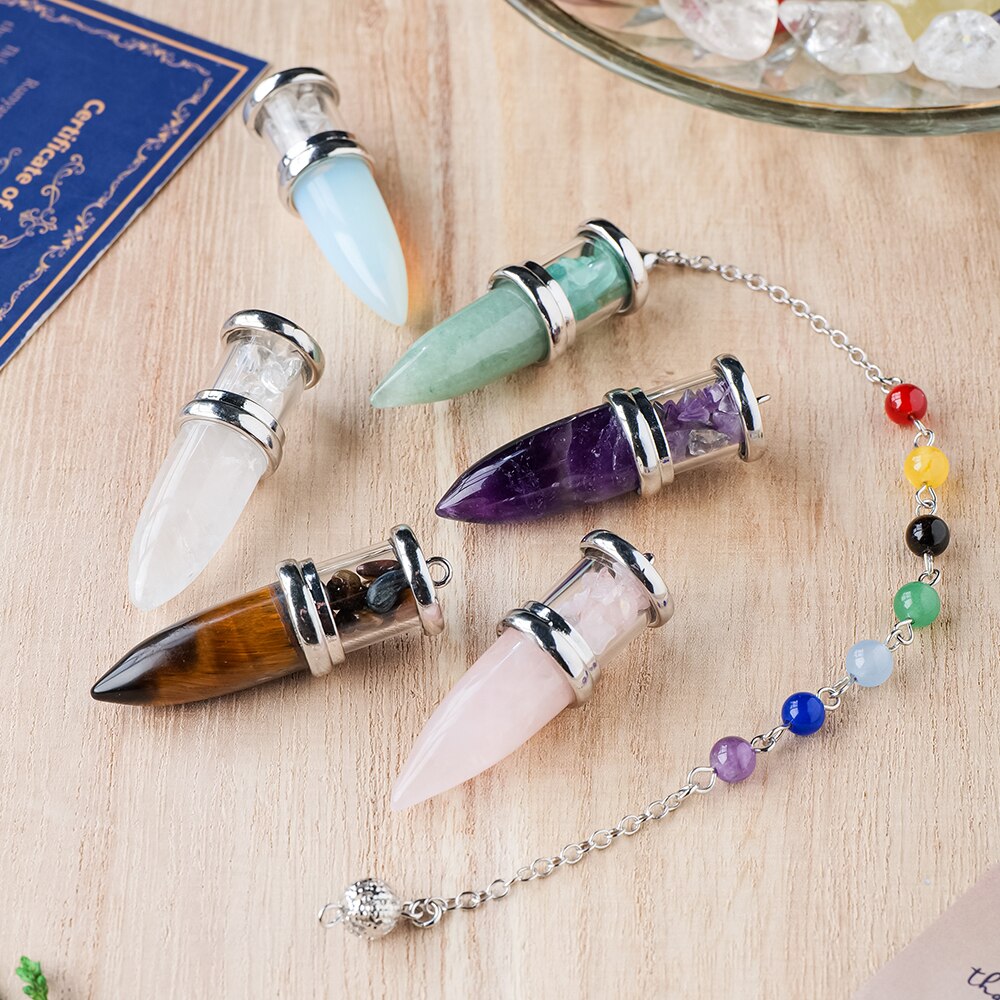 Crystal Bullet Pendulum | Unique Bullet Pendulum | Ebony Divine Beauty