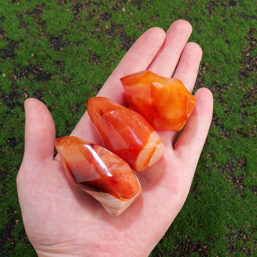 Ebony Divine Beauty Reiki-Infused Natural Carnelian Mini Crystal Torch image 2