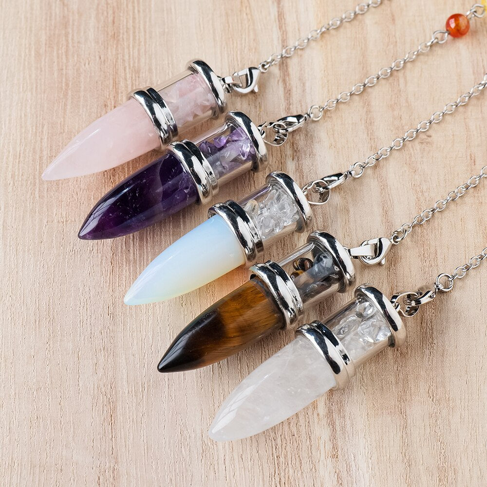 Crystal Bullet Pendulum | Unique Bullet Pendulum | Ebony Divine Beauty