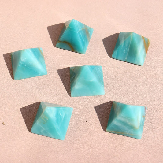 Natural Amazonite Crystal Mini Pyramid