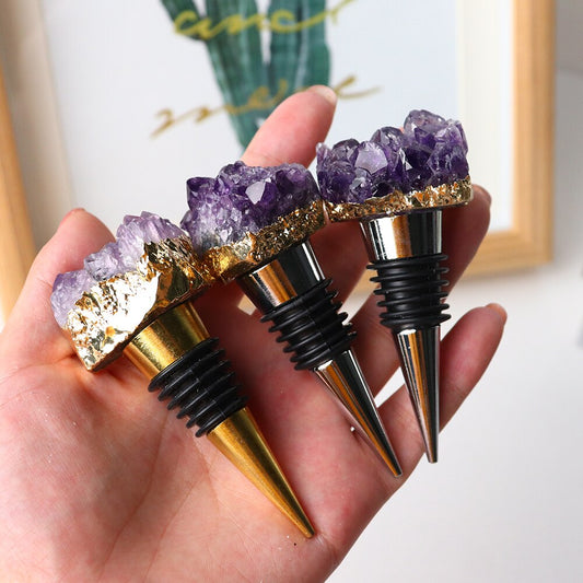 Natural Amethyst Cluster Wine Stopper