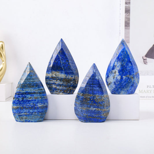 Natural Lapis Lazuli Flame Shape Crystal