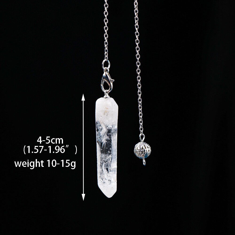 Clear Quartz Single Crystal Pendulum | Ebony Divine Beauty