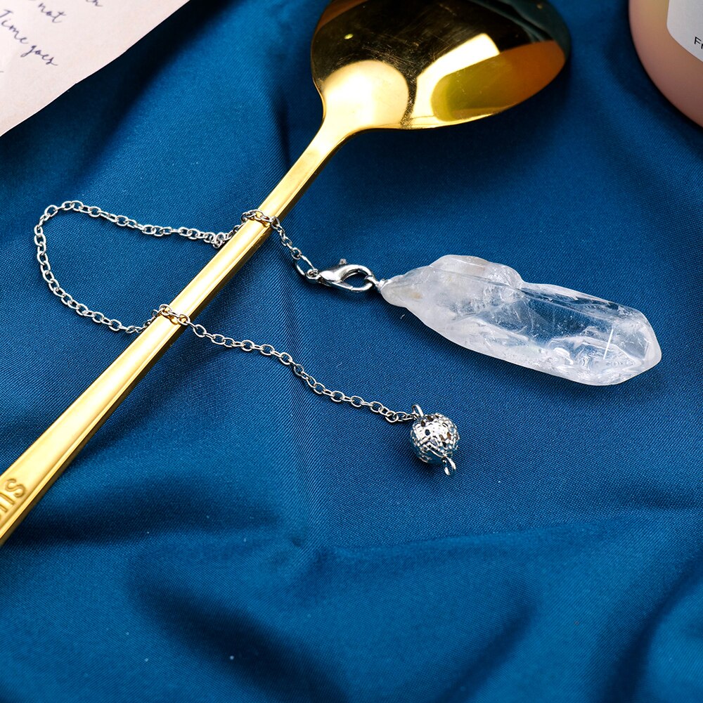 Clear Quartz Single Crystal Pendulum | Ebony Divine Beauty