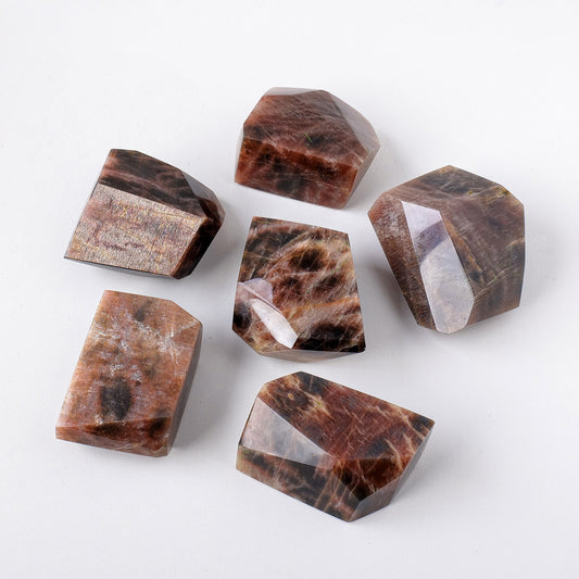 Irregular Polished Black Sunstone Crystal: Sparkling Decor & Spiritual Balance