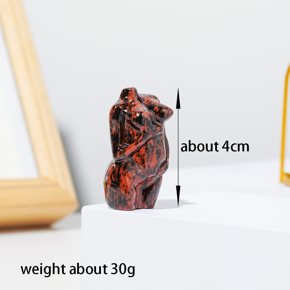 Natural Crystal Pregnancy Body Model Carving Ornament image 12