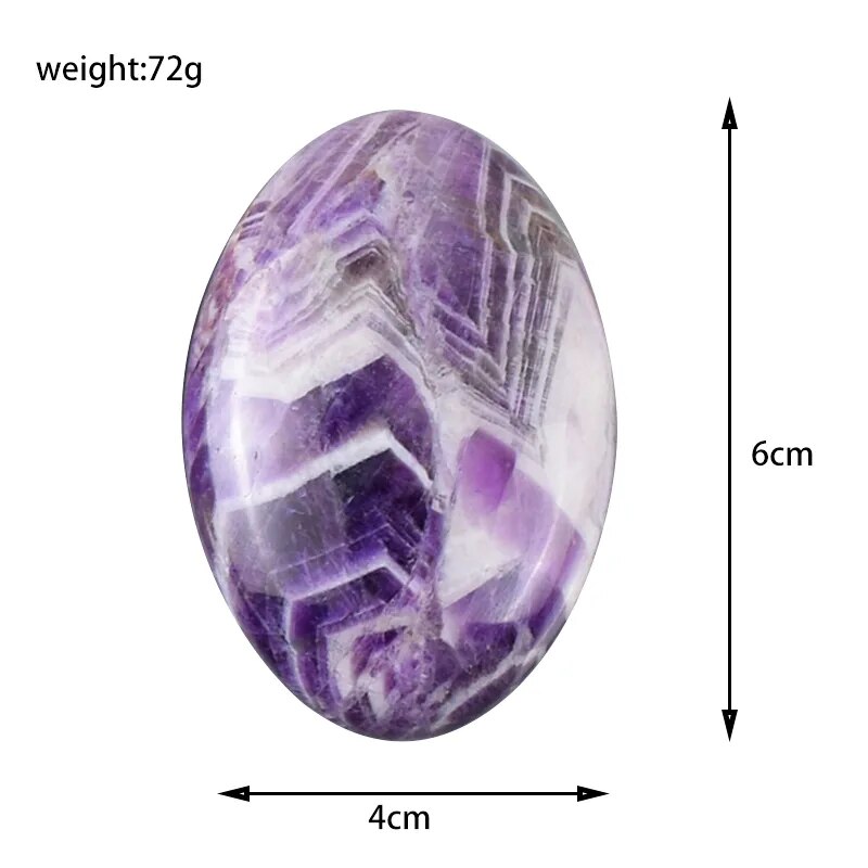 Amethyst Chakra Palm Stone | Hot Massage Stone | Ebony Divine Beauty